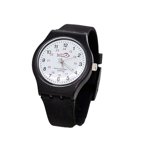 Zayaan Health Scrub Wear Classic Balance Medical Watch, Black BLZH-ES-DF15-1B - main